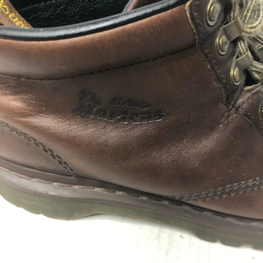 Dr Doc Martens Boots Men 10 Women 11 Vintage Y2K 8287 Brown Leather 90s